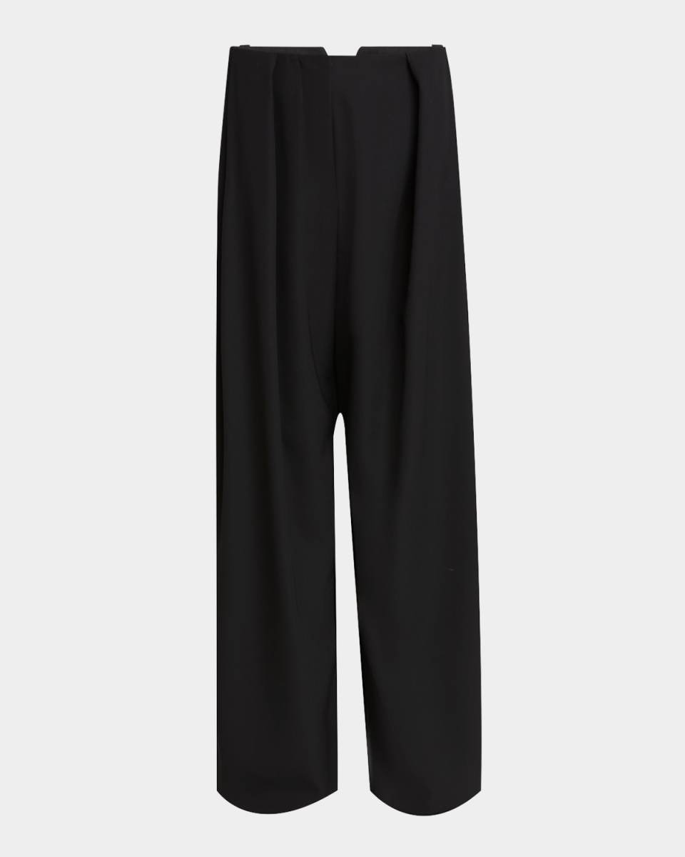 Calisson Pleated Wide-Leg Balloon Pants